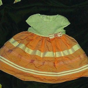 Baby pink and white dress